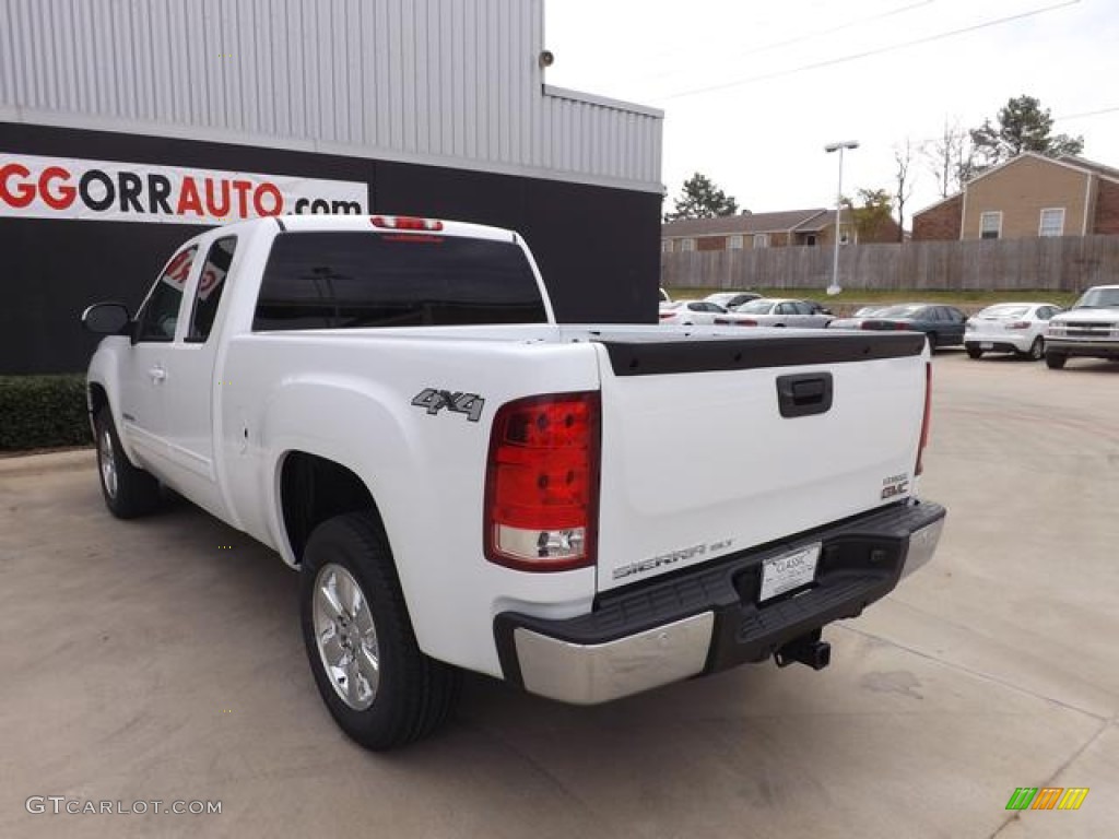 2013 Sierra 1500 SLT Extended Cab 4x4 - Summit White / Light Titanium/Dark Titanium photo #5