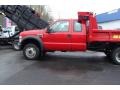 2009 Red Ford F550 Super Duty XL SuperCab Chassis 4x4 Dump Truck  photo #11