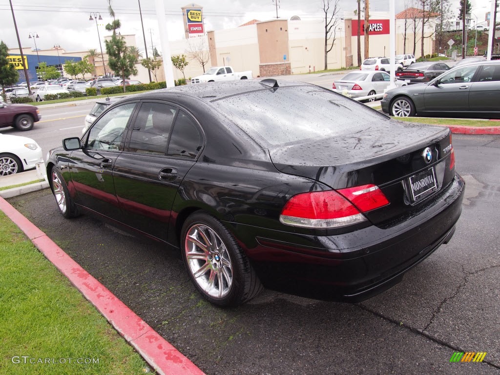 2006 7 Series 750i Sedan - Black Sapphire Metallic / Black/Natural Brown photo #10