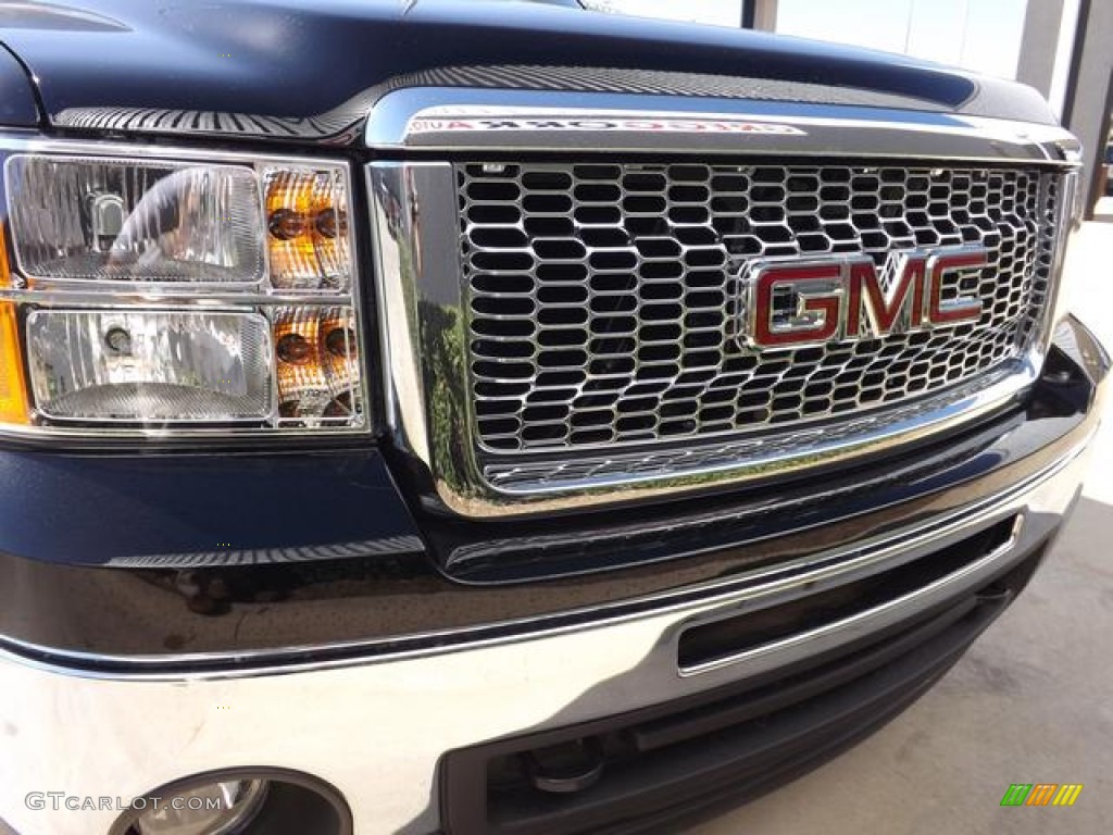 2013 Sierra 1500 SLT Crew Cab 4x4 - Onyx Black / Very Dark Cashmere/Light Cashmere photo #14