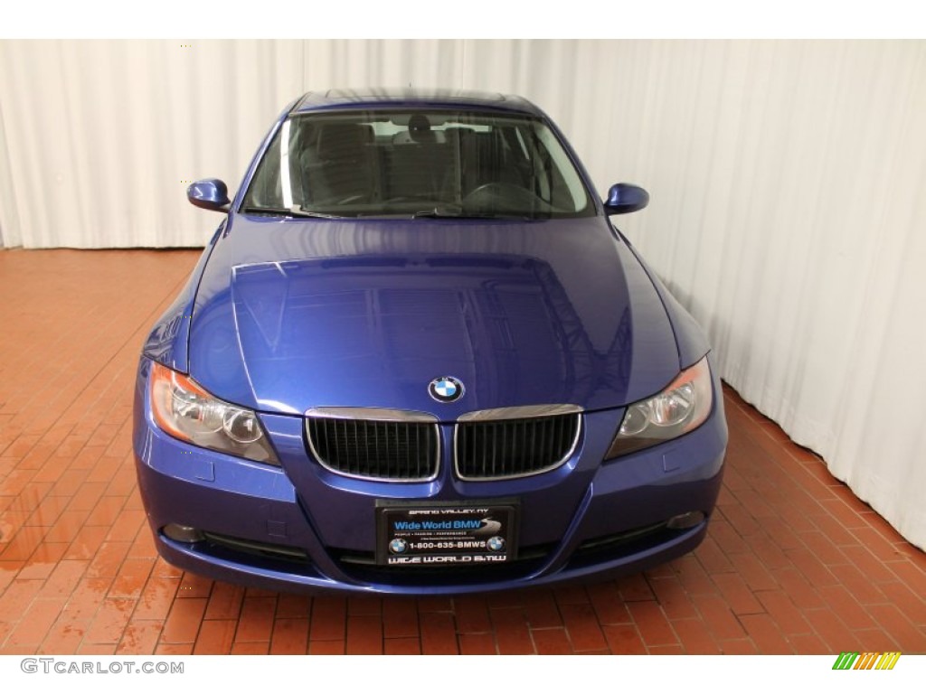 2007 3 Series 328xi Sedan - Montego Blue Metallic / Black photo #2