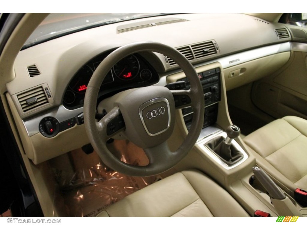 2006 Audi A4 2.0T quattro Sedan Beige Dashboard Photo #78139595