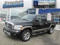 2008 Brilliant Black Crystal Pearl Dodge Ram 1500 Laramie Quad Cab 4x4  photo #1