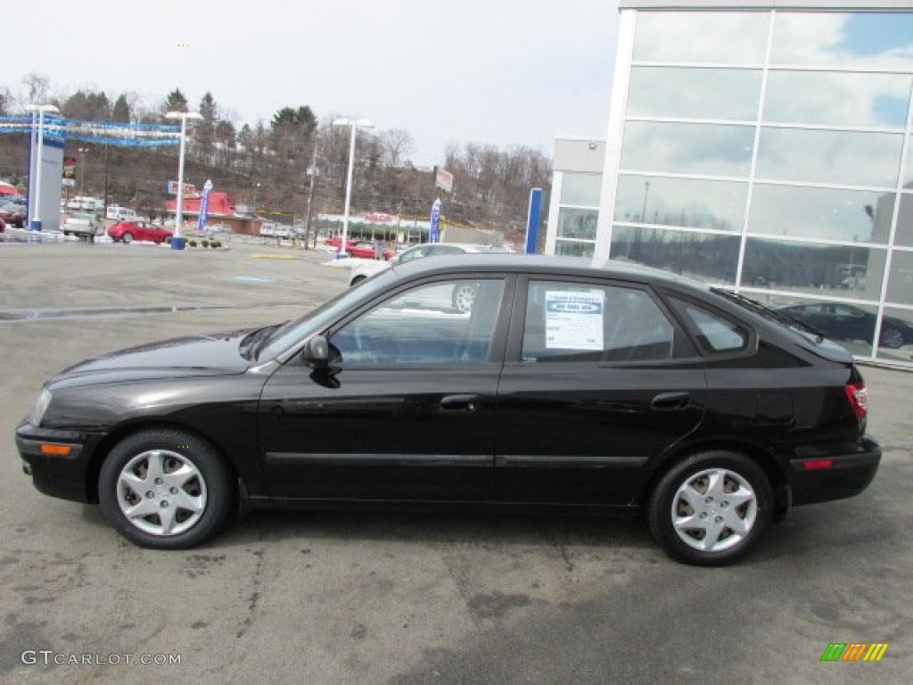 2006 Elantra GT Hatchback - Ebony Black / Gray photo #2