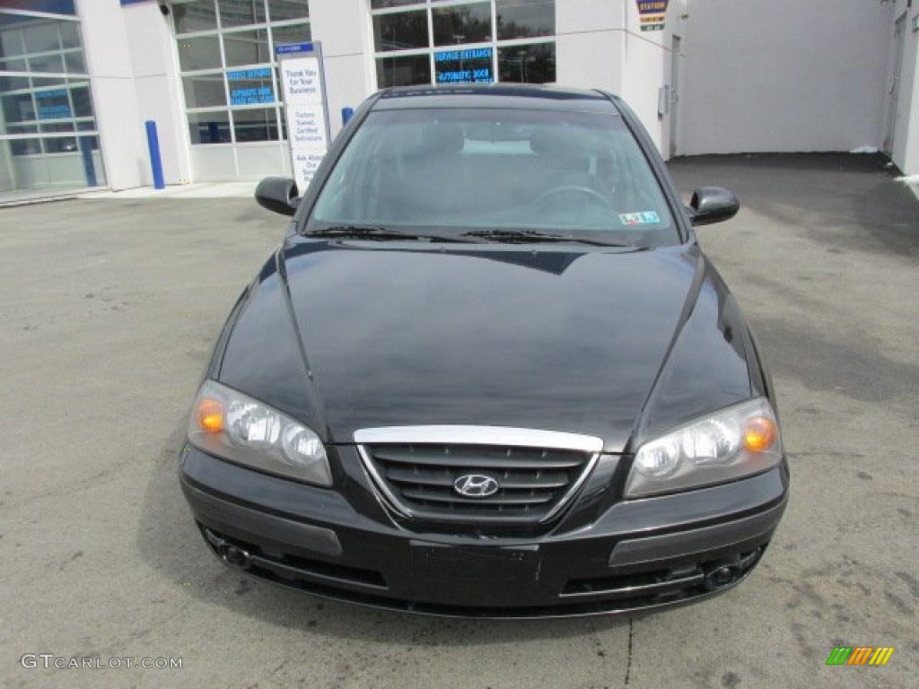 2006 Elantra GT Hatchback - Ebony Black / Gray photo #4