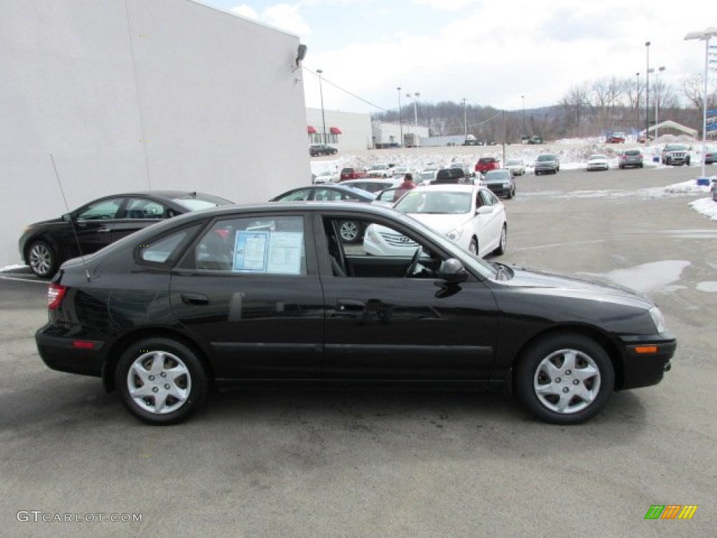 2006 Elantra GT Hatchback - Ebony Black / Gray photo #6