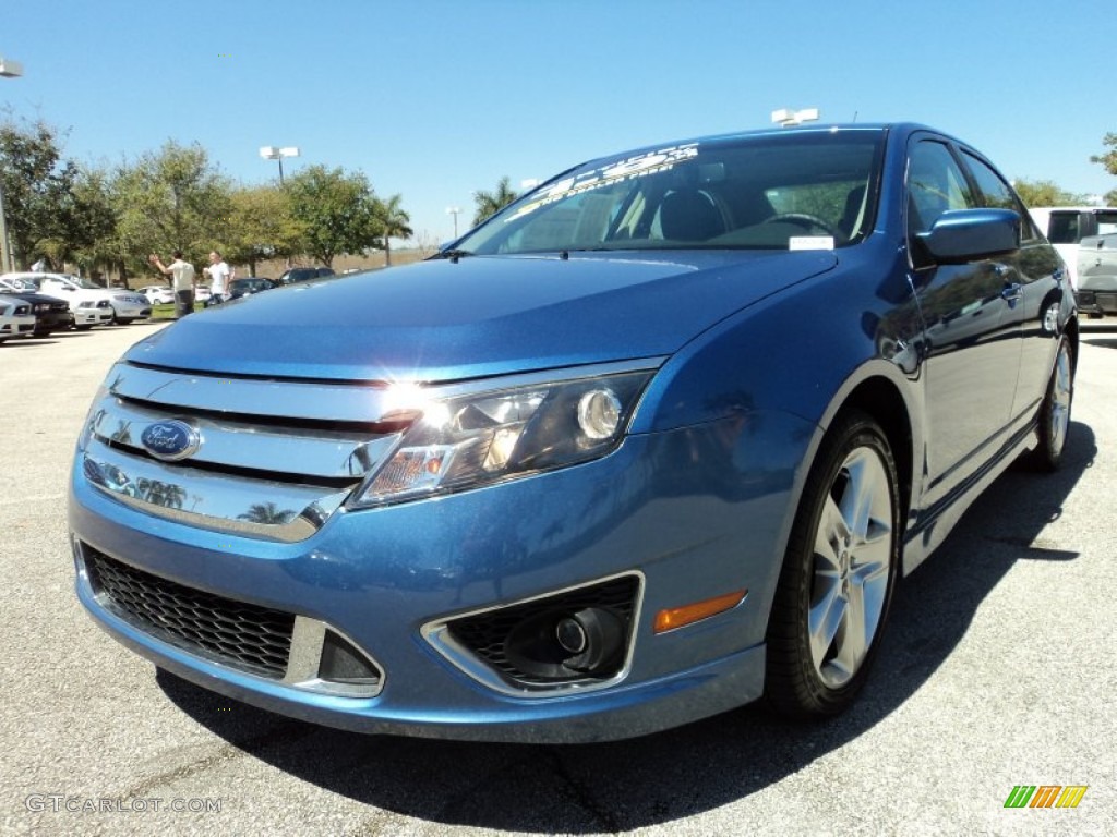 2010 Fusion Sport - Sport Blue Metallic / Charcoal Black/Sport Blue photo #14