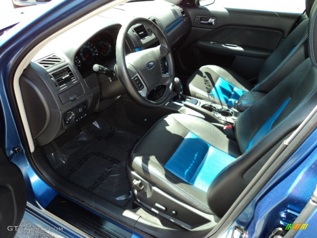 Charcoal Black/Sport Blue Interior 2010 Ford Fusion Sport Photo #78142838
