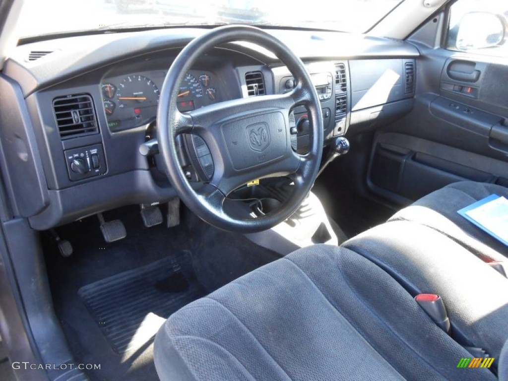 Dark Slate Gray Interior 2001 Dodge Dakota SLT Club Cab 4x4 Photo #78144690