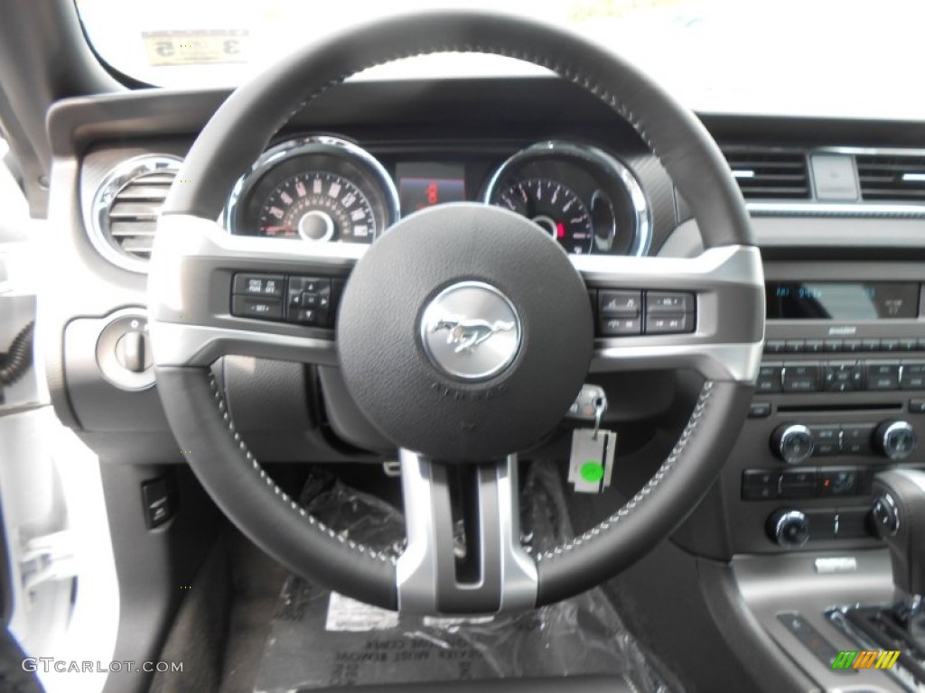 2014 Ford Mustang GT/CS California Special Coupe California Special Charcoal Black/Miko Suede Steering Wheel Photo #78145344