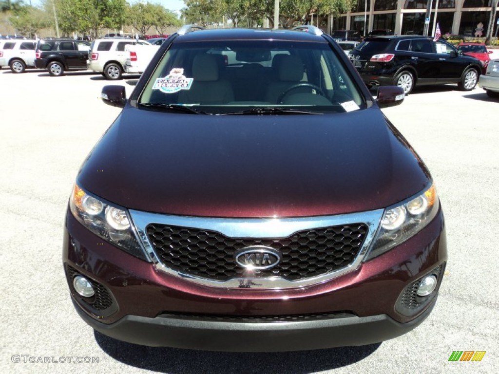 2011 Sorento EX - Dark Cherry / Beige photo #16