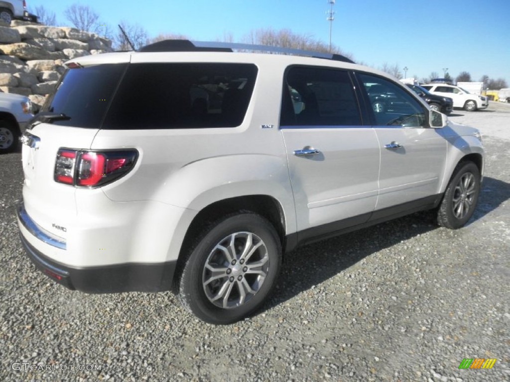 2013 Acadia SLT AWD - White Diamond Tricoat / Dark Cashmere photo #33