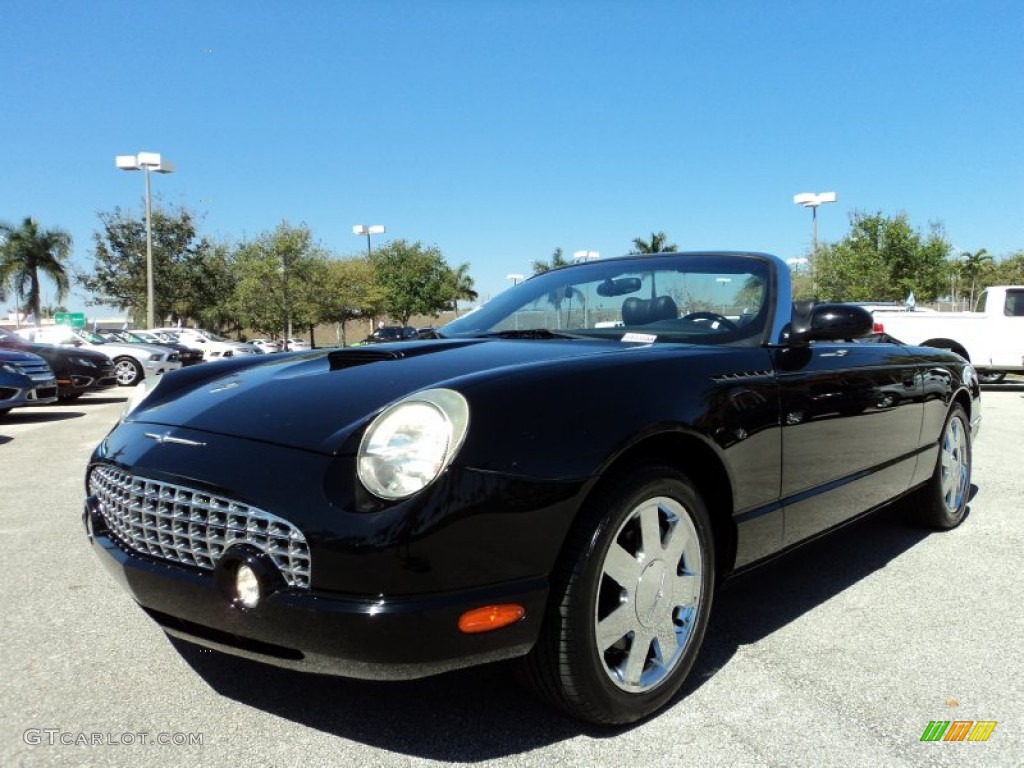 Evening Black 2002 Ford Thunderbird Premium Roadster Exterior Photo #78148772