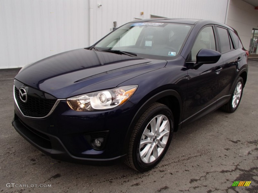 2013 CX-5 Grand Touring - Stormy Blue Mica / Sand photo #2