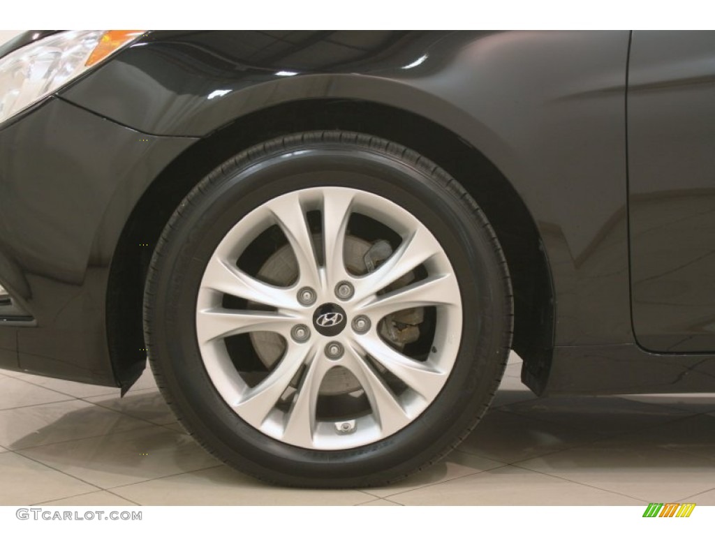 2011 Sonata Limited 2.0T - Midnight Black / Black photo #22