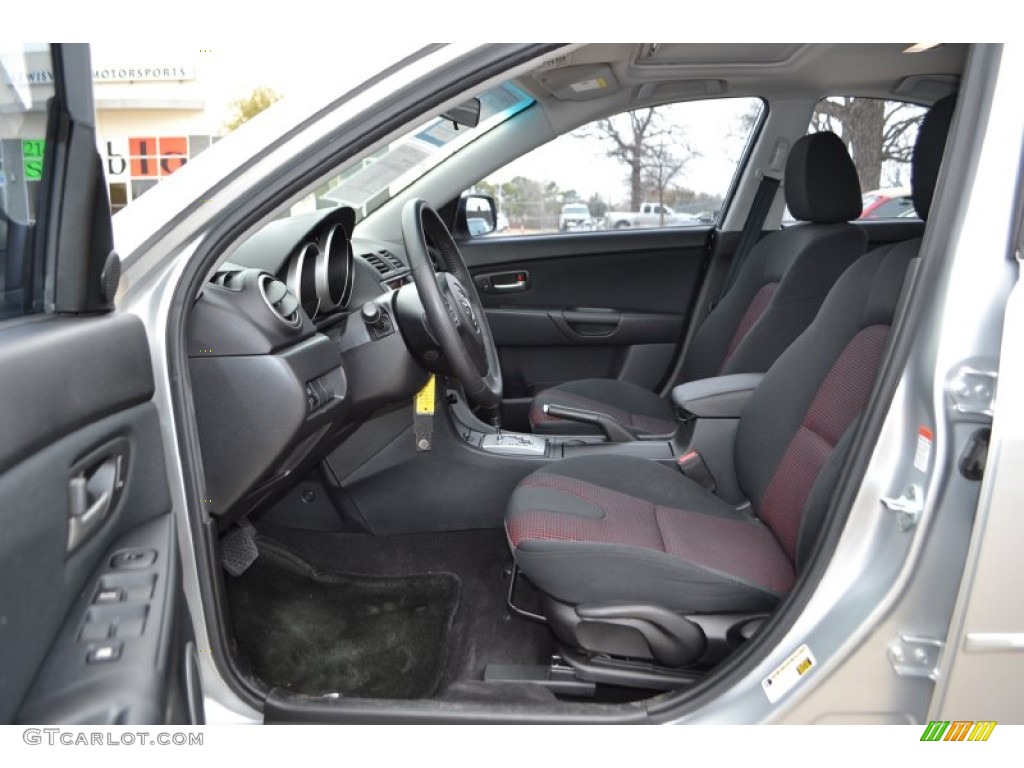 Black/Red Interior 2006 Mazda MAZDA3 s Touring Sedan Photo #78149414