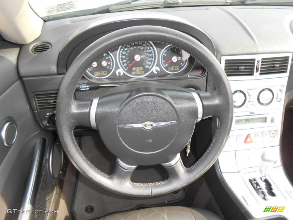 2007 Chrysler Crossfire Limited Roadster Dark Slate Gray Steering Wheel Photo #78152201