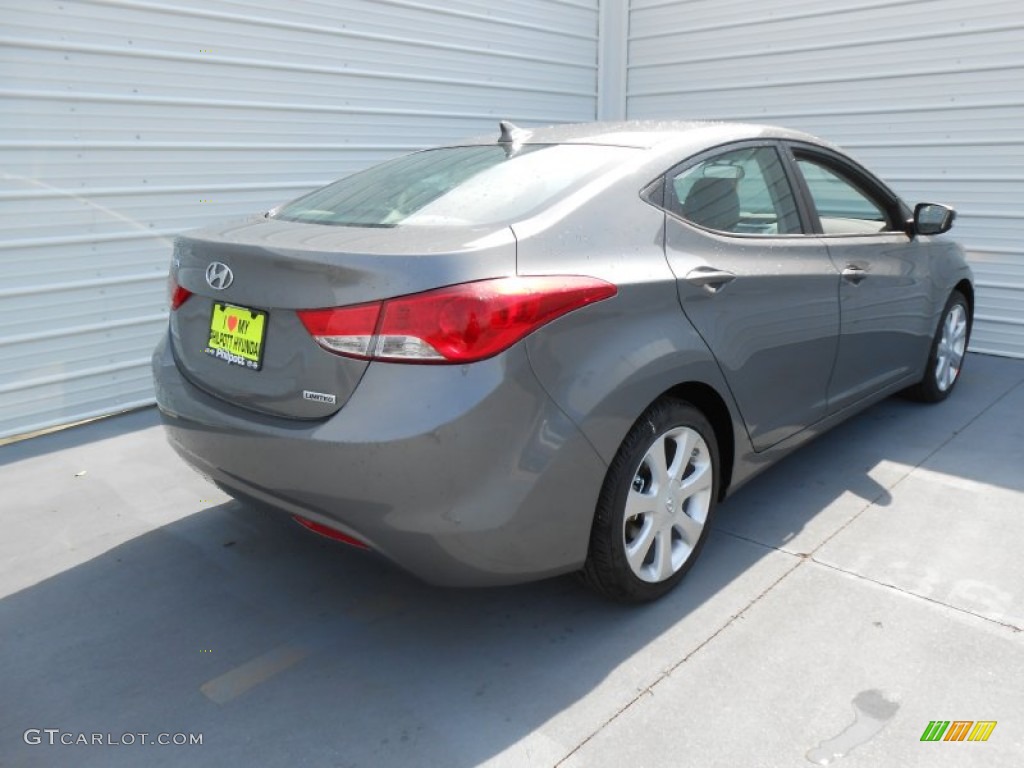 2013 Elantra Limited - Harbor Gray Metallic / Gray photo #4