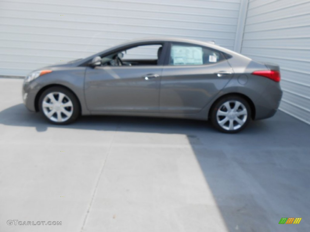 2013 Elantra Limited - Harbor Gray Metallic / Gray photo #8