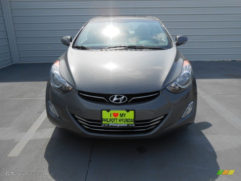 2013 Elantra Limited - Harbor Gray Metallic / Gray photo #10