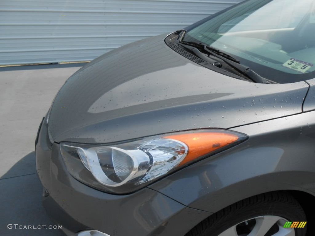 2013 Elantra Limited - Harbor Gray Metallic / Gray photo #12