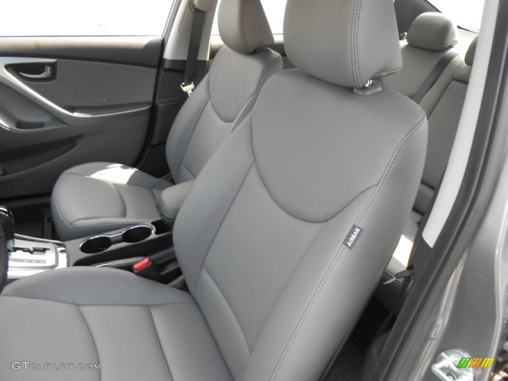 2013 Elantra Limited - Harbor Gray Metallic / Gray photo #24