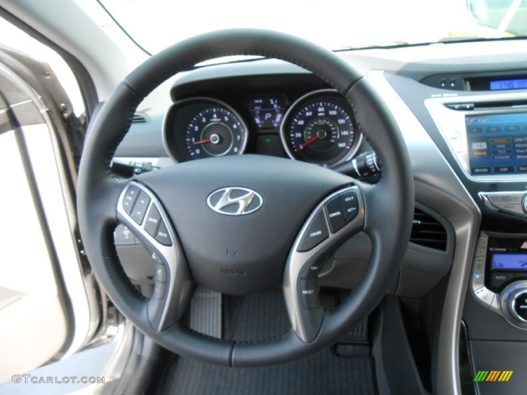 2013 Elantra Limited - Harbor Gray Metallic / Gray photo #33