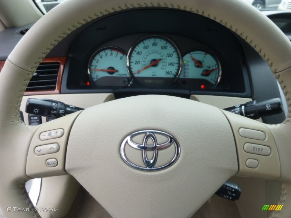 2006 Toyota Solara SLE V6 Convertible Ivory Steering Wheel Photo #78153489