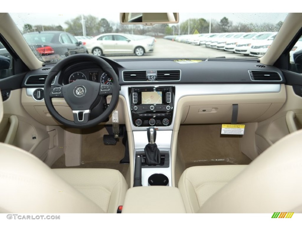 2013 Volkswagen Passat TDI SE Cornsilk Beige Dashboard Photo #78154992