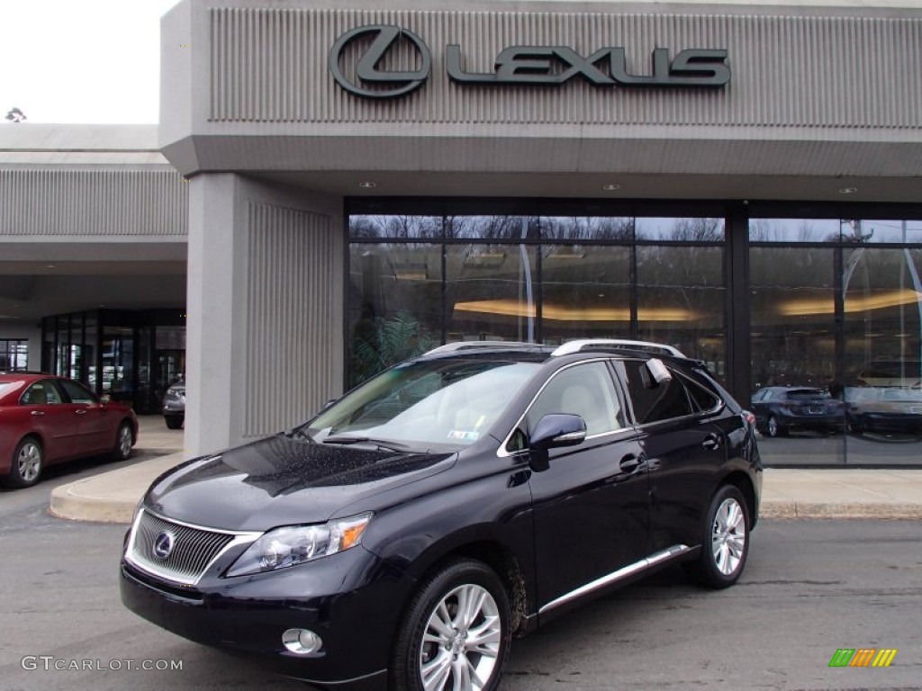 2010 RX 450h AWD Hybrid - Obsidian Black / Parchment/Brown Walnut photo #1
