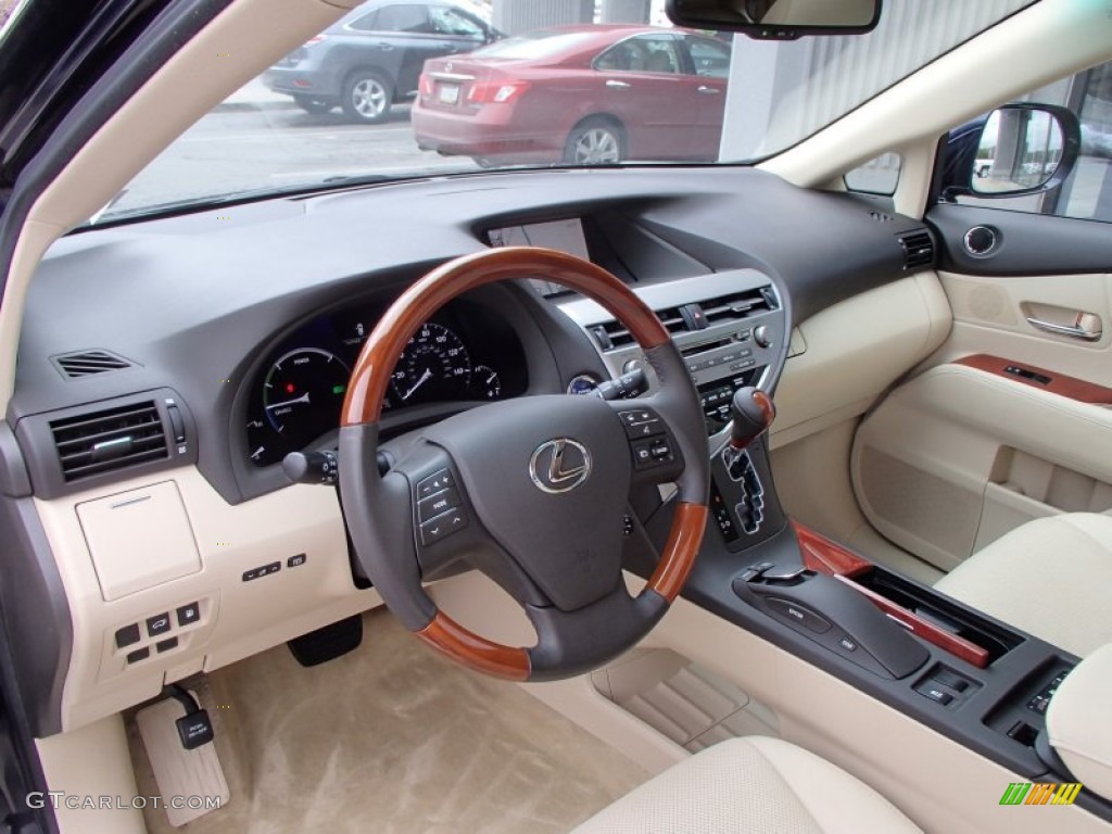 2010 RX 450h AWD Hybrid - Obsidian Black / Parchment/Brown Walnut photo #9