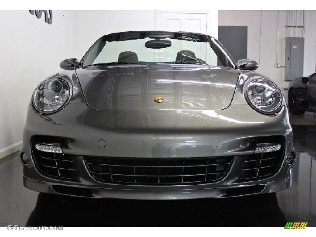 Meteor Grey Metallic 2009 Porsche 911 Turbo Cabriolet Exterior Photo #78155469