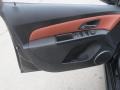 Jet Black/Brick 2013 Chevrolet Cruze LTZ/RS Door Panel