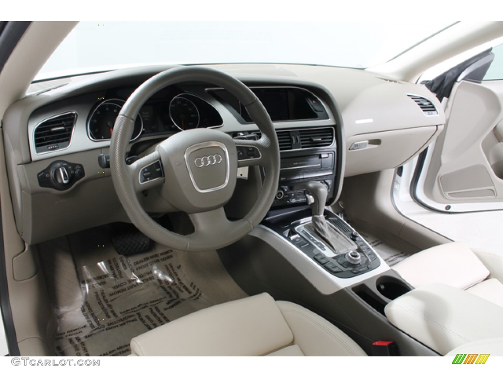 Linen Beige Interior 2011 Audi A5 2.0T quattro Coupe Photo #78158397