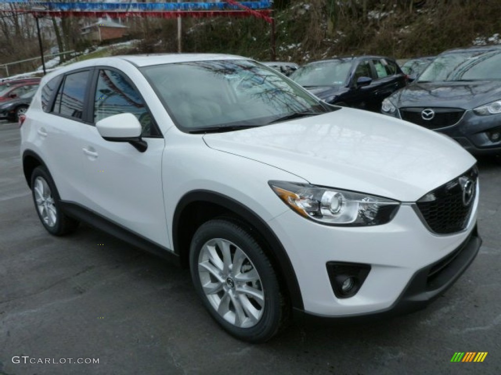 Crystal White Pearl Mica 2014 Mazda CX-5 Grand Touring AWD Exterior Photo #78158579