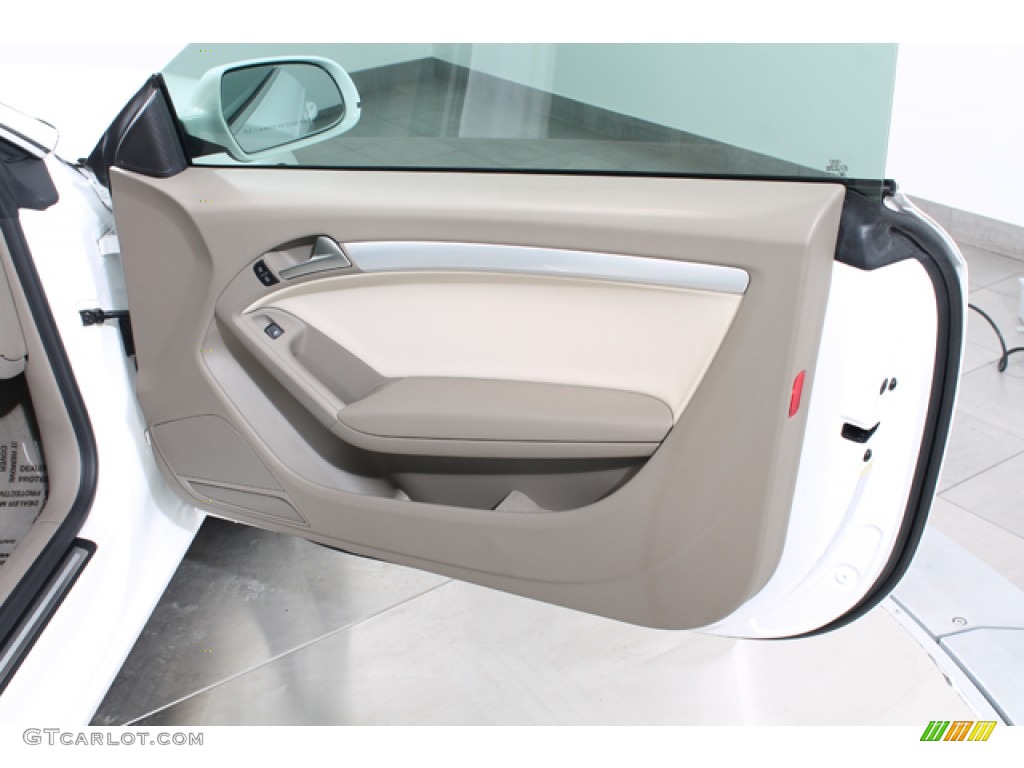 2011 Audi A5 2.0T quattro Coupe Linen Beige Door Panel Photo #78158604