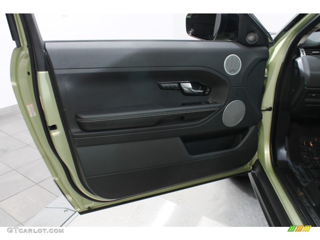 2012 Land Rover Range Rover Evoque Coupe Dynamic Dynamic Ebony/Cirrus Door Panel Photo #78161239