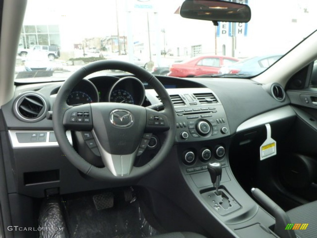 2013 Mazda MAZDA3 i Touring 5 Door Black Dashboard Photo #78161376