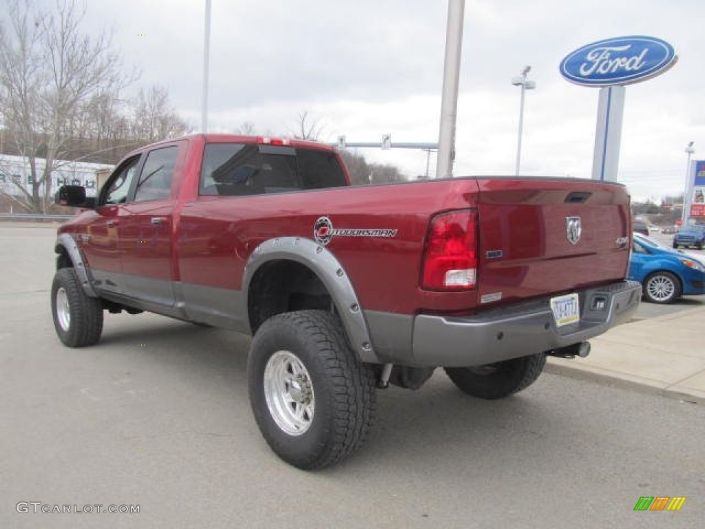 Deep Cherry Red Crystal Pearl 2011 Dodge Ram 3500 HD SLT Outdoorsman Crew Cab 4x4 Exterior Photo #78161575