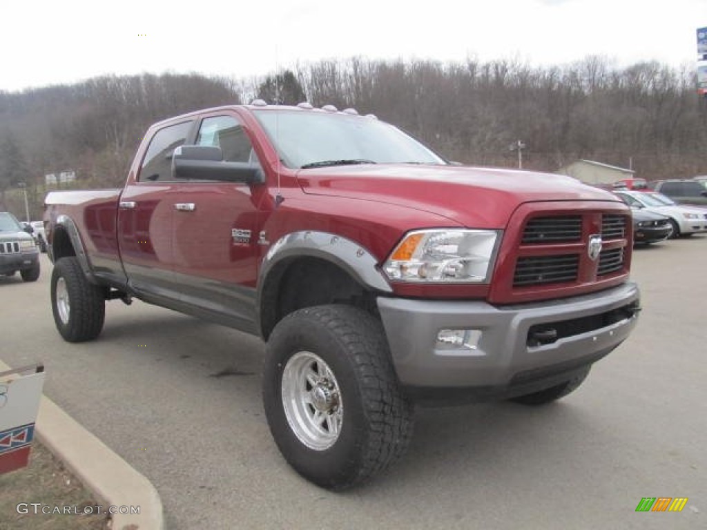 Deep Cherry Red Crystal Pearl 2011 Dodge Ram 3500 HD SLT Outdoorsman Crew Cab 4x4 Exterior Photo #78161634