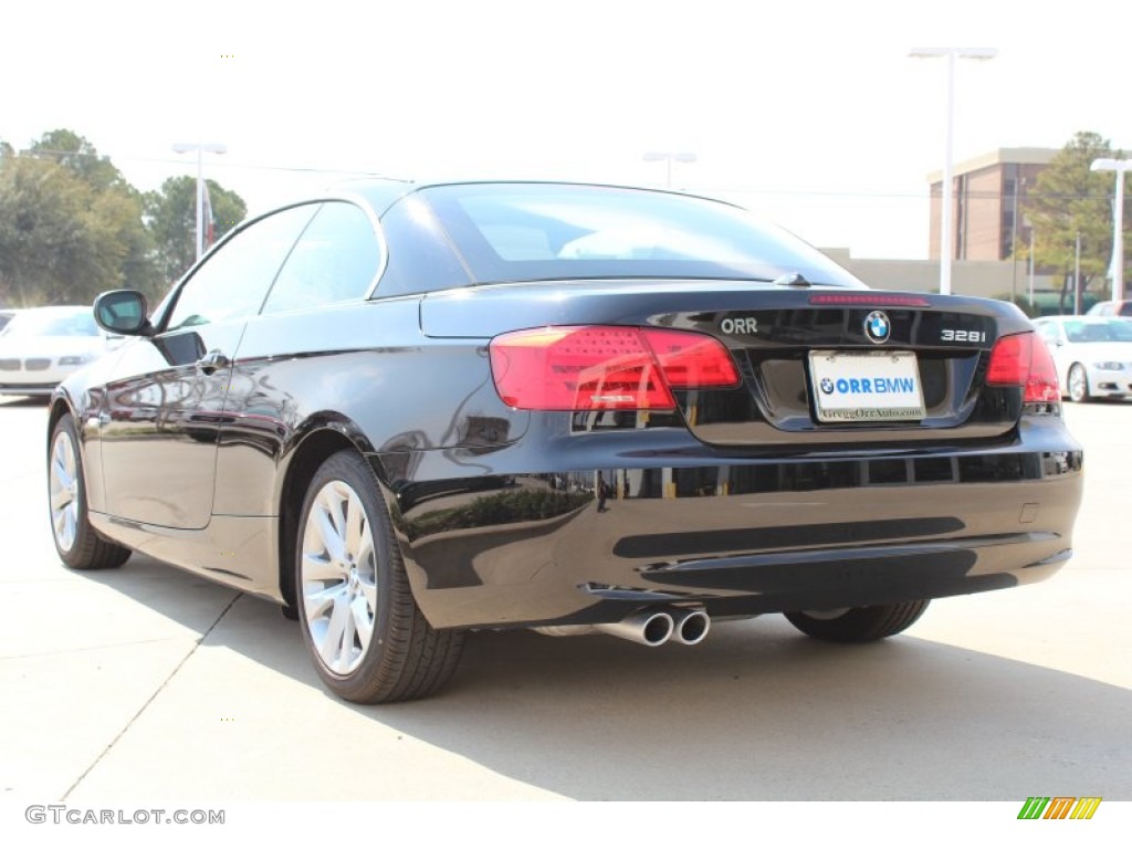 2013 3 Series 328i Convertible - Jet Black / Cream Beige photo #3