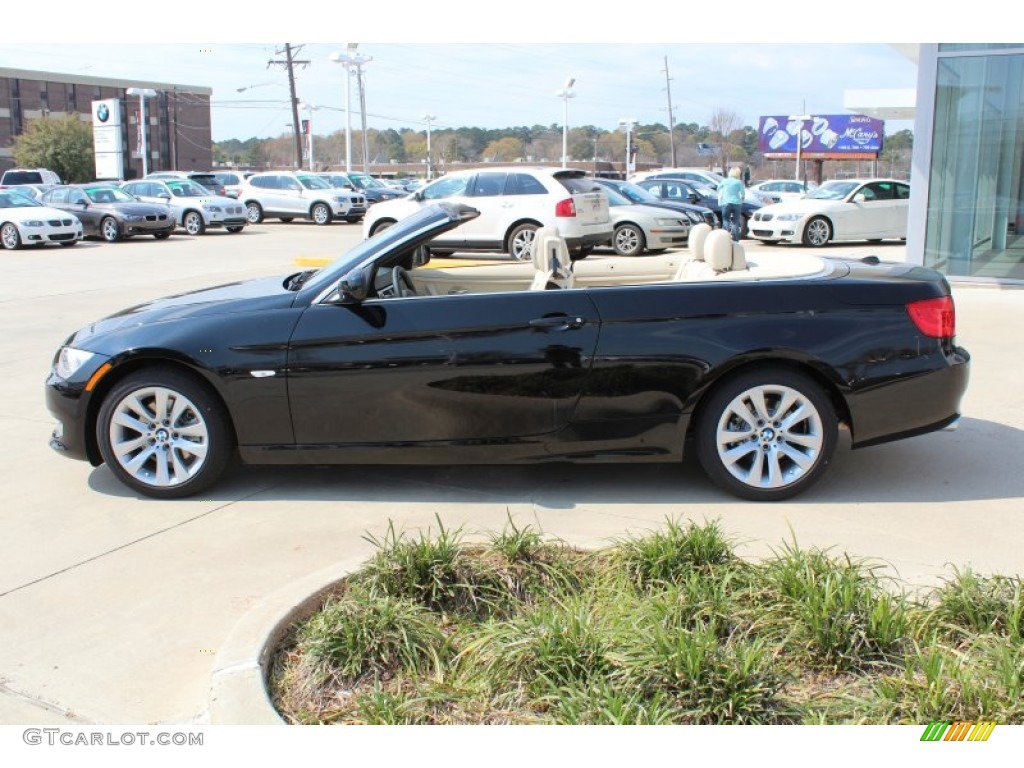 2013 3 Series 328i Convertible - Jet Black / Cream Beige photo #10