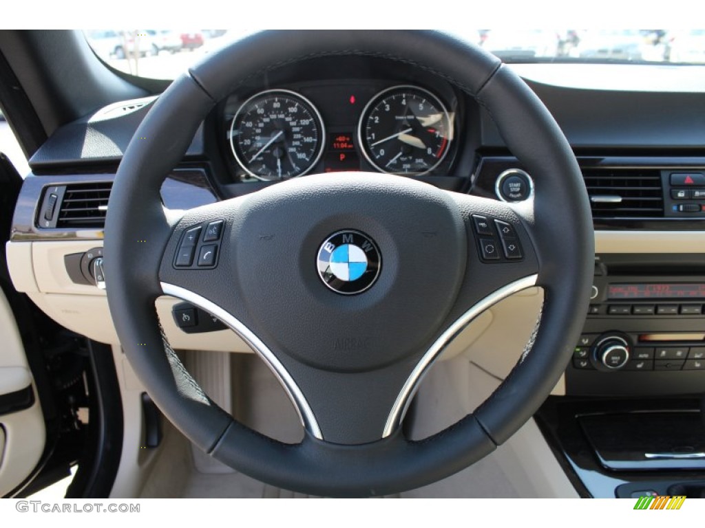 2013 3 Series 328i Convertible - Jet Black / Cream Beige photo #17