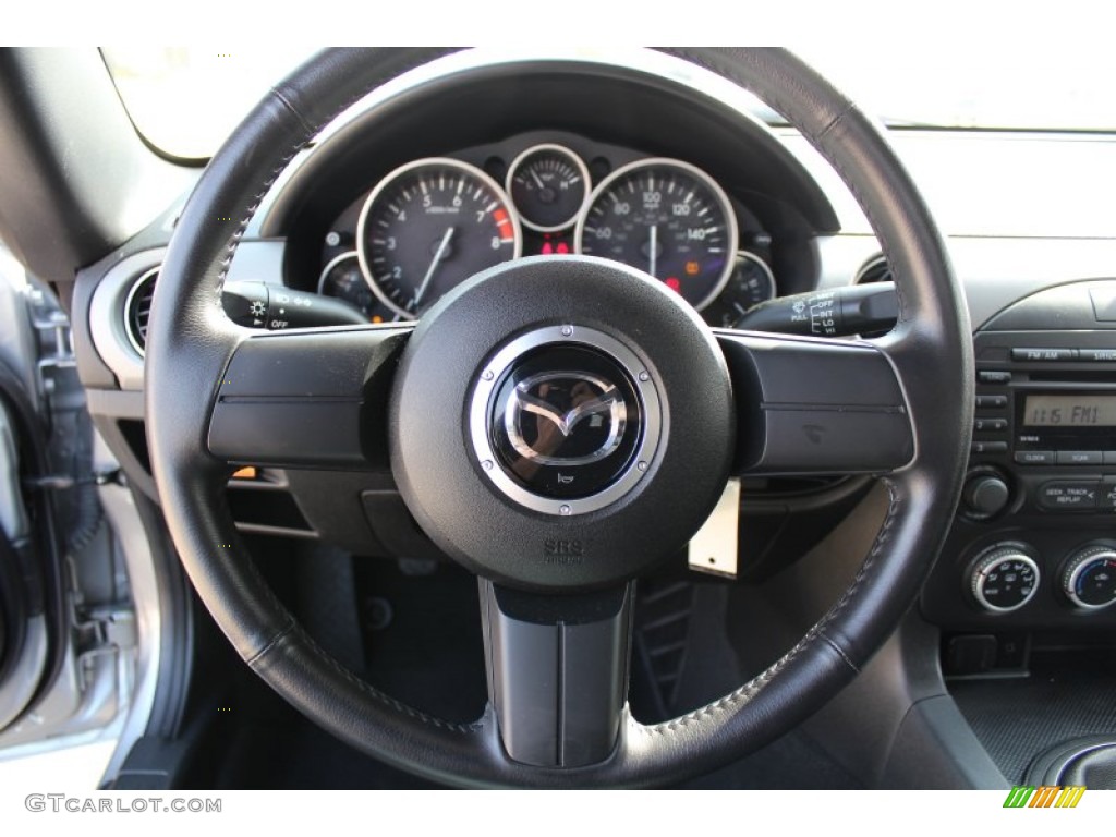 2011 Mazda MX-5 Miata Sport Roadster Black Steering Wheel Photo #78165181