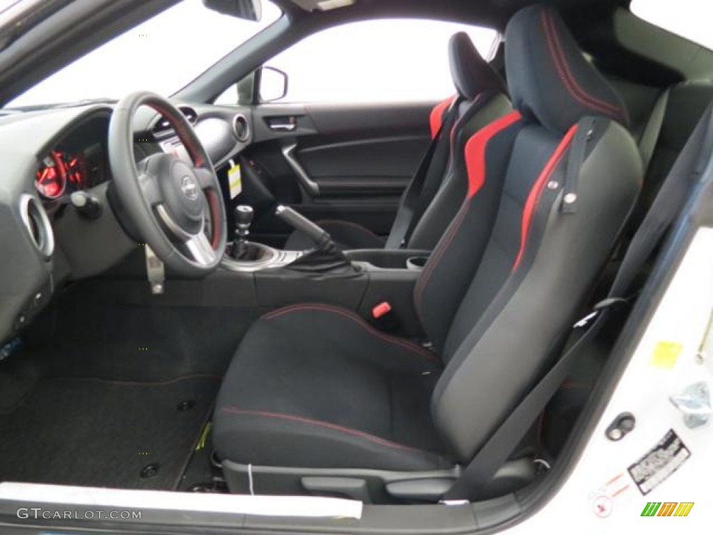 Black/Red Accents Interior 2013 Scion FR-S Sport Coupe Photo #78166388