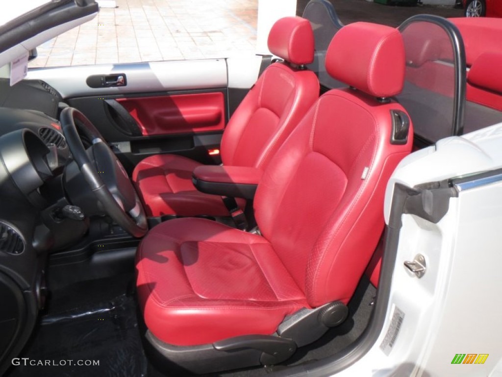 Blush Red Leather Interior 2009 Volkswagen New Beetle 2.5 Blush Edition Convertible Photo #78166638