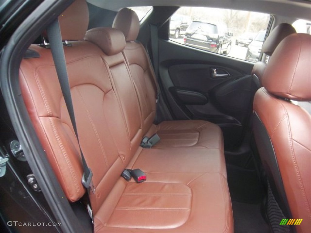 Black/Saddle Interior 2011 Hyundai Tucson Limited Photo #78166848