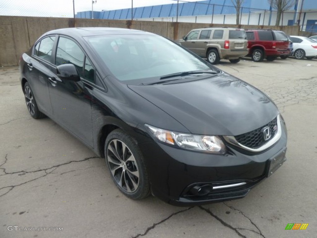 Crystal Black Pearl 2013 Honda Civic Si Sedan Exterior Photo #78167100