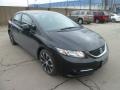 Crystal Black Pearl 2013 Honda Civic Si Sedan Exterior