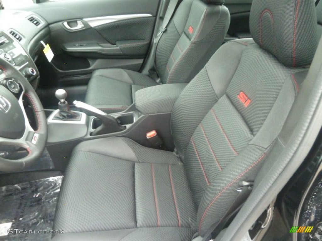 Black Interior 2013 Honda Civic Si Sedan Photo #78167169